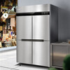 Haier kitchen refrigerator commercial vertical four-door\six-door freezer hotel canteen hotel restaurant back kitchen stainless steel copper tube large capacity 856 liters four doors fully refrigerated air-cooled frost-free first-class energy efficiency