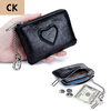 CHLING KAYAN small ck women's bag with oil wax cowhide leather small ladies coin purse 2025 new ins card ID bag hard black