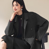 Eveli Jiang Xin endorses the store's popular camel hair mulberry silk high-end double-sided woolen coat wool coat for women winter dark gray S 90-115 catties