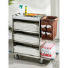 Hotel small short guest room multi-functional hand push linen cart cleaning work cart cleaning cart guest room entrance hygiene service cart (iron paint)