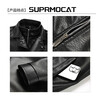 My Emperor Cat Autumn and Winter American New Style Retro PU Leather Lapel Casual Jacket Men's Fake Two-piece Jacket WJ13 Black 2XL