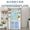 Samsung (SAMSUNG) AI Venus 501L cross-door refrigerator three-cycle ultra-thin zero-embedded flat-mounted air-cooled frost-free white RF50DG5021CWSC national subsidy