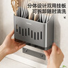 YOUQIN stainless steel chopstick storage box kitchen drain chopstick barrel wall-mounted chopstick cage household chopstick spoon storage rack stainless steel 2 compartments - with drain tray