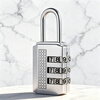 AUBURN password lock padlock outdoor waterproof door lock suitcase backpack password door padlock warehouse door lock 301A silver
