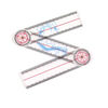 Yusenyi handles joint mobility measurement ruler limb angle ruler protractor joint angle measurement ruler acrylic