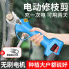 XMSJ electric branch shears electric pruning shears rechargeable labor-saving thick branch shears garden fruit tree lithium electric shears garden pruning 3 cm 1 battery free sk5 blade + waist bag plastic box upgraded to the third generation all-copper brushless motor strong power