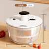 Jingkodi Axco vegetable dehydrator household manual salad spinner fruit and vegetable spinner vegetable basket washing fruit and draining center press white - small size 3L one-button rapid dehydration