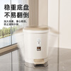 CHAHUA Camellia Foot Trash Can 6L with Cover Home Kitchen Office Plastic Cleaning Round Living Room Cleaning Bucket