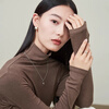 Farewell turtleneck bottoming shirt for women in spring and autumn, which can be worn inside or outside 2026 new style long-sleeved thin top, black L