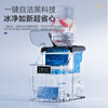 HICON ice machine, home commercial stall fully automatic ice machine 30/35kg large capacity bar ice milk tea shop fully automatic ice machine cube ice maker hot selling manual + inverted bucket upgraded stainless steel - 24 pieces - production 30KG