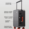 World Geographic 2025 New German Aluminum Magnesium Alloy Suitcase Wide Trolley Travel Bag Aluminum Frame Universal Wheel Trolley Case Password Interstellar Titanium Gray with Emma Orange 20 Inch (Carry-on Case)