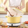 Household colorful enamel pot double-eared soup pot for soup stewing enamel pot non-stick pot multi-functional gas stove induction cooker 20CM white glass lid suitable for 1-4 people 20cm