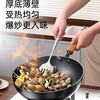Iron pot wok old-fashioned Zhangqiu wok has been opened uncoated household non-stick pot induction cooker gas stove special round bottom double-sided hammer pattern with lid 32cm