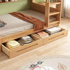 Ou Xufeng's 2026 new beech bunk bed, solid wood bunk bed, high and low small apartment bed, double bed, bunk bed, beech ladder bed + drawer + solid wood bookshelf + free mattress (upper and lower * same width) 1.5 meters wide * 2.0 meters long