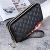 Ye Yu 2025 New Touch Screen Wallet Women's Long Double Zipper Clutch Fashion Large Capacity Soft Wallet Mobile Phone Bag Red