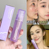 Small purple tube concealer pen to cover and modify blemishes, spots, acne marks, brighten and moisturize the face, 04 pink and white