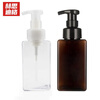 Hesdige JG-1201 push-type foaming bottle, bathroom separate bottle, bathroom push-type bubbler, 450ml transparent + 450ml brown, Beijing warehouse flash delivery