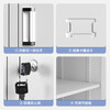 Locker, staff cabinet, iron cabinet with lock, office cabinet, shoe bag storage cabinet, multi-door wide-side cabinet, economical model, two-door locker - 500 deep, off-white