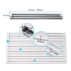 WCZ German foldable silicone drain rack filter roll-over drain bowl drain pad sink water board kitchen storage rack gray large (52*33cm)
