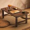 Zhuobo coffee table bay window table kang table bed table folding table small table BZ52 walnut color 80*40cm
