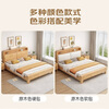 Geshi wood solid wood bed 1.5m 1.8m rubber wood bed master bedroom double bed modern simple home bedroom single bed frame rubber wood hard back single bed 1500mm*2000mm