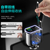 Car charger, super fast charging for mobile phones, built-in retractable wire, ambient light cigarette lighter conversion plug, universal for mobile phones, 240W, built-in retractable double wire, double flat mouth wire, ambient light