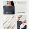 Three Guns Shanghai Fashion Week Show Style Bottoming Shirt Women's 120 Count Long Staple Cotton One-Neck Fashionable Inner Warm Top Egret-120 Count Long Staple Cotton L