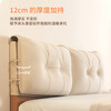 He Jiagong Yunduo cream style leather bedside soft cushion cushion strap headboard back custom cover tatami cushion light luxury anti-scratch leather milk bag apricot gray length 90*height 60*thick 12cm bedside set