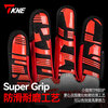 TKNE winter motorcycle riding gloves anti-fall, warm and waterproof red carbon fiber + waterproof and warm L