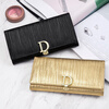 Banyanu 2025 new fashion women's wallet women's long genuine leather wallet women's European and American large capacity gold clutch bag gold