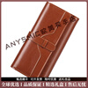 ANYSMIC Luxury High-end Brand Wallet Women's Genuine Leather Long Zipper Women's Cowhide Fashion Wallet Large Capacity Clutch Women Burgundy