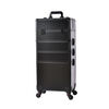 Vinoa 2025 multi-layer tattoo tool box, hairdressing, beauty, makeup and manicure box, large-capacity storage trolley case, black two-layer universal wheel