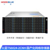 Hoodblue 10G fiber optic NAS network storage domestic Xinchuang Haiguang CPU 24-bay private cloud storage shared backup disk array storage server TS6024-2CNH-384TB