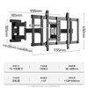 Enlip ultra-thin built-in split large load-bearing telescopic TV bracket wall-mounted 75-100 inches, suitable for Xiaomi Hisense TCL Skyworth 90 inches/100 inches, etc. Does not block the socket audio