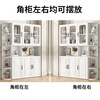 Yunbin Guangdong Foshan sideboard multi-functional living room bookcase wine cabinet storage cabinet combination wall cabinet corner cabinet tea cabinet 2-door white package installation