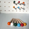 Vinoa hole board accessories storage hole board wood hook round head matchstick stick bracket solid wood laminate wooden pendant diameter 15mm color matchstick length 6 pieces