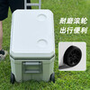 Bingtu ICETRIP insulated box ice refrigeration wheeled pull rod fresh-keeping ice bucket commercial stall outdoor camping sea fishing 45 liters green wheeled drainage hole_roller_handle_cup holder 1