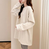 TonLion 2025 autumn and winter simple and versatile mid-length women's pullover sweater