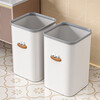 Bun Peng trash can, large-capacity press ring, special storage for home kitchen, dormitory, extra thick and durable paper basket, bathroom paper basket, tender yellow, free sausage mouth stickers, 17L*2 pack