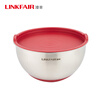 Lingfeng (LINKFAIR) Kelai multi-purpose basin vegetable washing bucket stainless steel drain basket leaky soup basin Kelai series multi-purpose basin Angora red