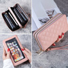 Ye Yu 2025 New Touch Screen Wallet Women's Long Double Zipper Clutch Fashion Large Capacity Soft Wallet Mobile Phone Bag Red