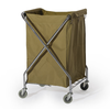 X-type folding linen cart bag hotel room work cart linen bag canvas bag hotel Oxford cloth service cart 70 high X-type cloth bag beige iron buckle