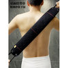 He Jiagong's back rub towel, men's special bath towel and bath towel, strong mud rub artifact, coarse sand double-sided long strip, household back rub, new type of reinforced thick and thin double-sided back rub towel (black)