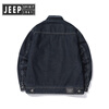 JEEP SPIRIT Jeep Denim Jacket Men's Autumn and Winter Casual Loose Jacket Cotton Clothing American Retro Workwear Lamb's Velvet Cotton Retro Blue XL