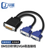 DMS59-pin to dual VGA female adapter cable, one-to-two same-screen dual-display HD cable, 0.25 meters JN-IVD504
