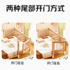 Zhiqushu all solid wood liftable beech wood spliced bed children's bed crib widened spliced large bed bedside bed can be customized three guardrails + 6cm coconut palm mattress + side lift can lift length 200 width 60 height 35 60 guardrails