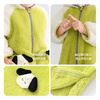 Balabala children's clothing, baby jumpsuit, baby outing clothes, rompers, autumn and winter clothes, new velvet feel, warm, comfortable and cute, milky white giant panda 90cm