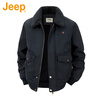JEEP American genuine high-end pure cotton sherpa jacket men's winter lapel workwear warm and cold-proof cotton coat spring and autumn brown-100% cotton plus velvet official authentic 2XL suitable for about 160 pounds