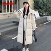YAYA Down Jacket Women's 2025 Winter New Product Long Versatile Hooded Warm 90 Duck Down Thick Jacket Brown 2XL