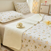 RSRDDY Cotton Customized Category A Mother and Baby Summer Four Seasons Small Floral Cotton Sheet Twill Tatami Kang Cover Three-piece Set 3 Xing Yu Wish Pure Cotton Two-piece Bed Cover Set 90*200 + One Pillowcase